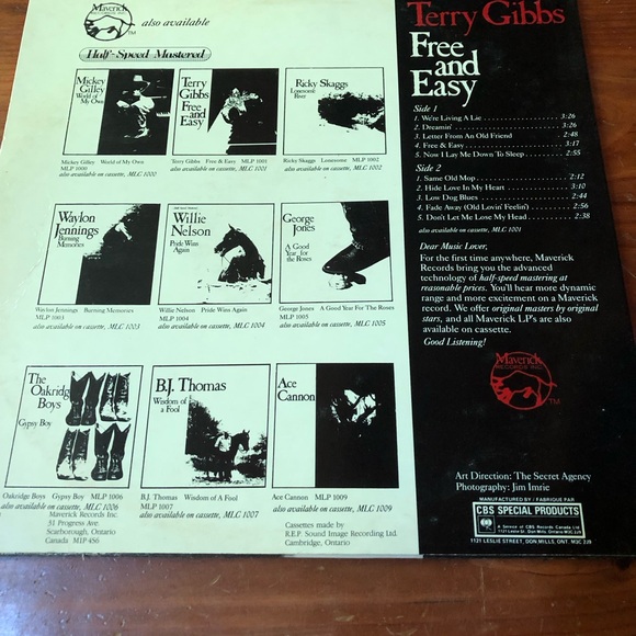 Terry Gibbs Free And Easy LP Record Album - Picture 2 of 8
